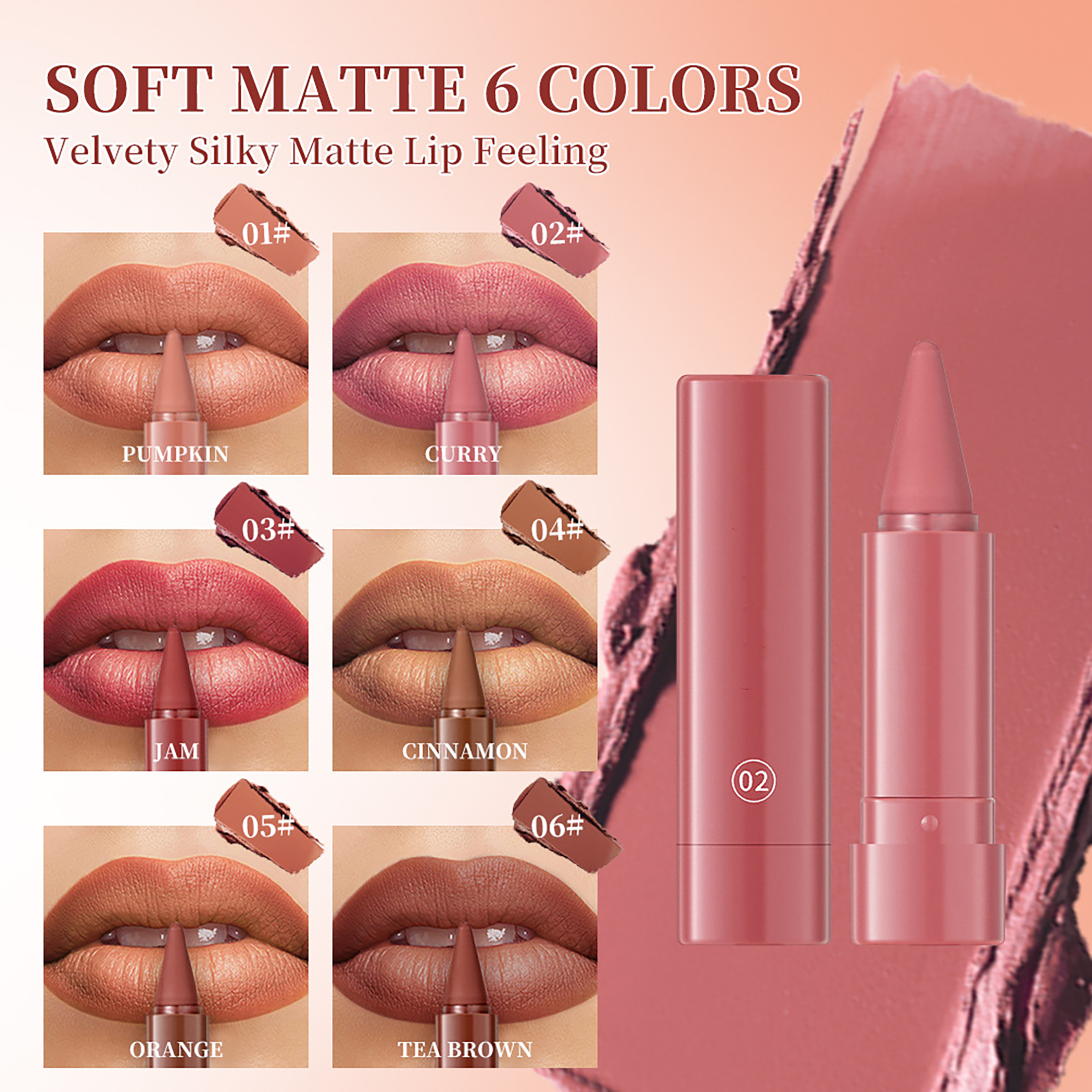 POT WARMER Luxe Matte Lipstick - Long-Lasting Creamy Color with Vitamin E