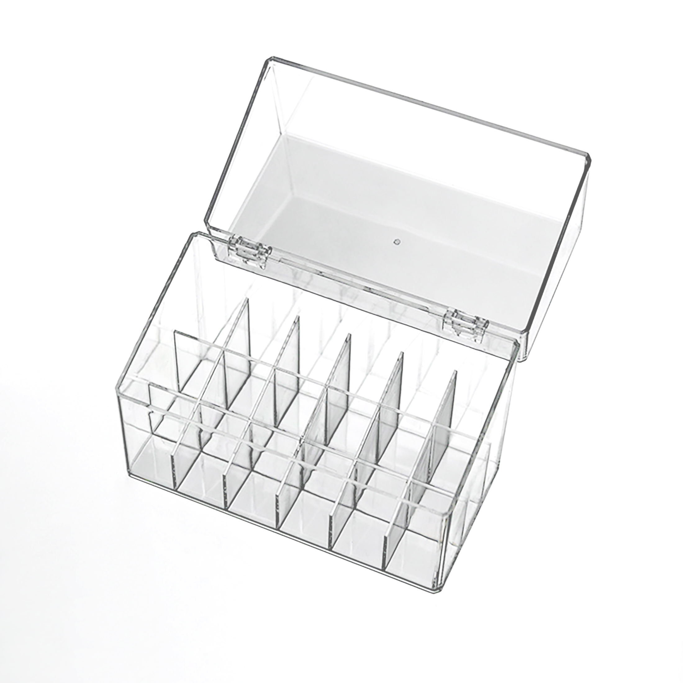 Linisa Acrylic Lipstick Organizer - 18-Slot Clear Storage Case for Makeup Collection