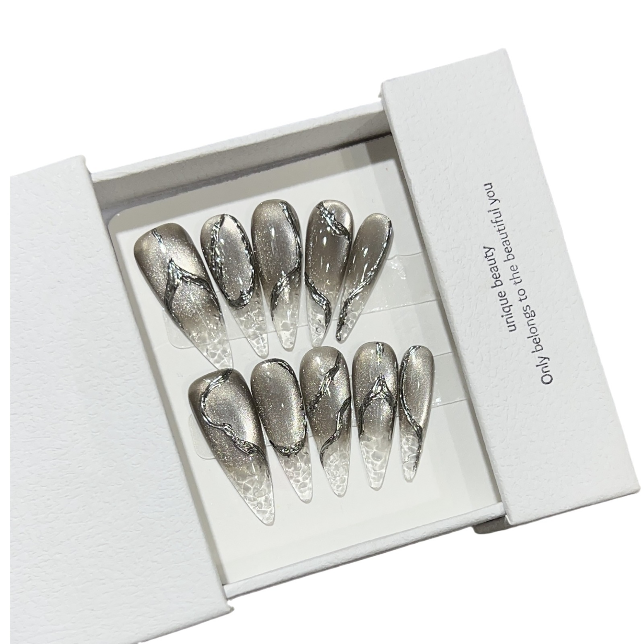 Lirava False Nails - Press-On Nails Kit with Glue, Reusable Fake Nails for Women