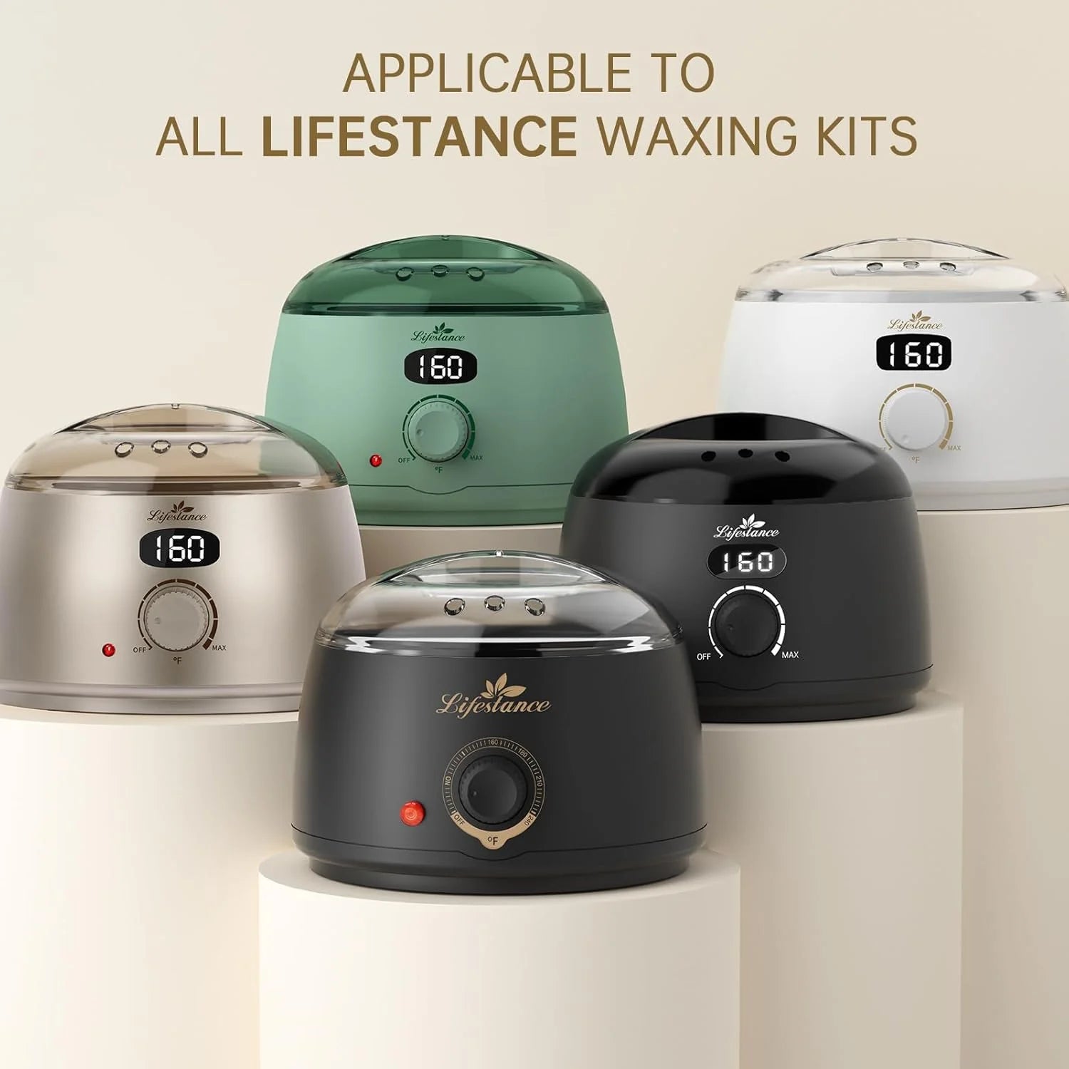 Lifestance Brazilian Bikini Wax Beads - 300g Hard Wax Beans for Hair Removal on Face, Body, Legs, Underarms - Jasmine, Cream & Rose Scents