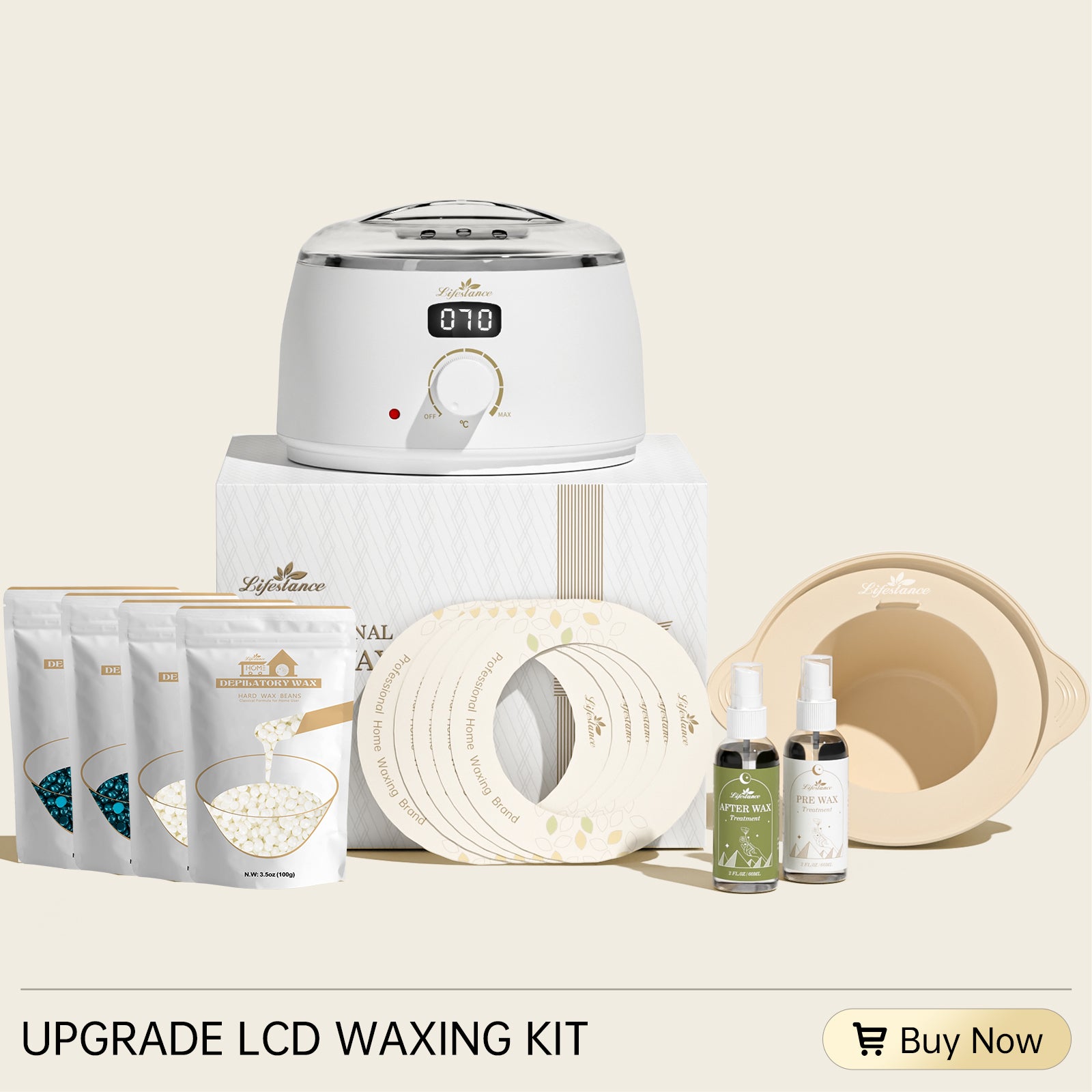 Lifestance Waxing Kit L3 Digital Wax Warmer Hair Removal kit