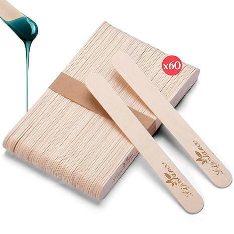 Lifestance 6" Large Disposable Wax Sticks - 60 Pack, 0.7lb - Salon-grade Hair Removal