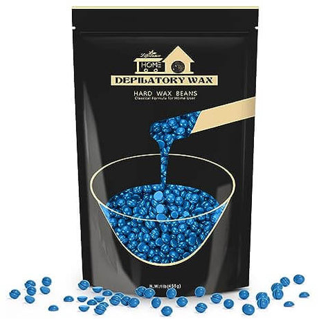 Lifestance Depilatory Wax Beads, 1.1lb Blue Wax Refill - Professional Hair Removal Essential