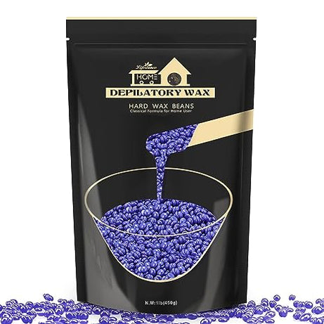 Lifestance Depilatory Wax Beads, 1.1lb Purple Wax Refill - Professional Hair Removal Essential