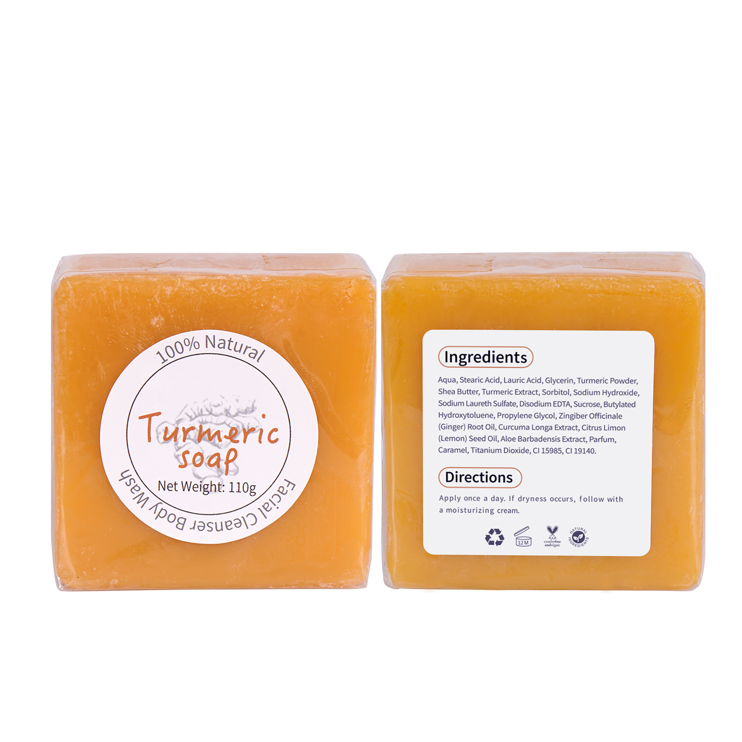 COSMELLA Silk Moisture Beauty Soap, Hydrating Cleansing Bar with Shea Butter & Coconut Oil