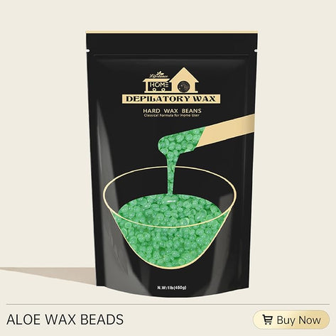 Lifestance Aloe Vera Wax Beads, Wax for Sensitive Skin, Hair Removal Wax Beans for Face, Legs, Coarse & Fine Hair, Pearl Beads, Unisex, 16 Ounce, 20 Count