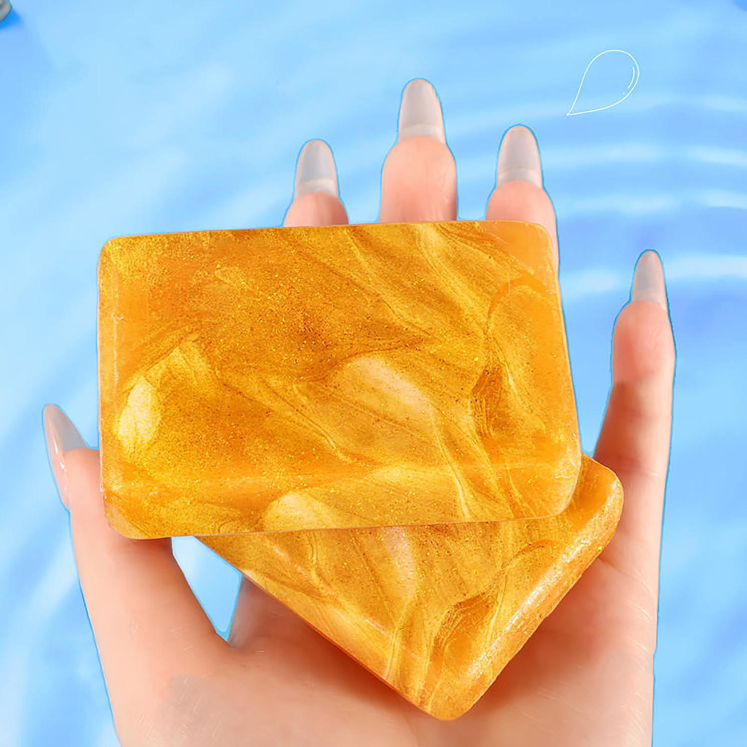 BLITZWAX Turmeric Radiance Bar, Deep Cleansing Soap for Smooth Skin, Natural Handmade Soap