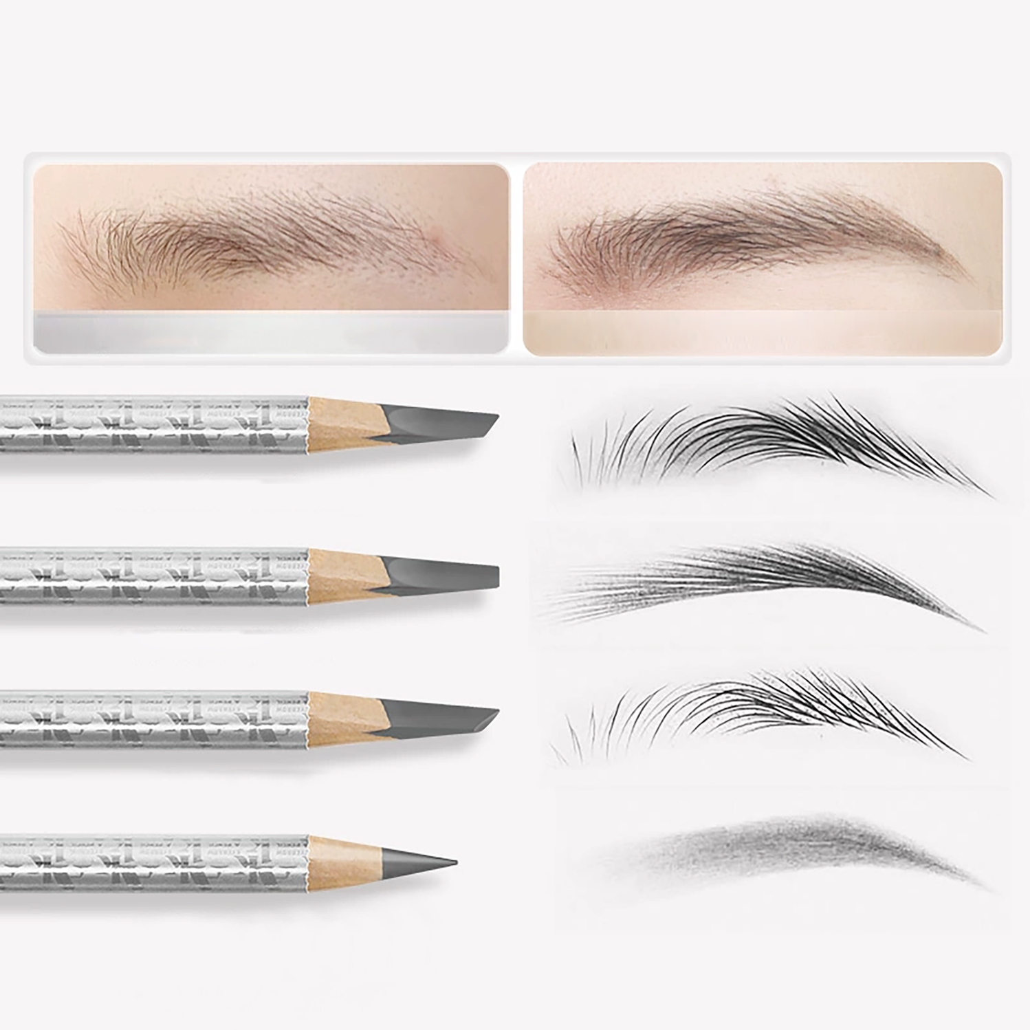 COSMELLA Precision Brow Pencil, Ultra-Fine Tip for Natural Hair-Like Strokes