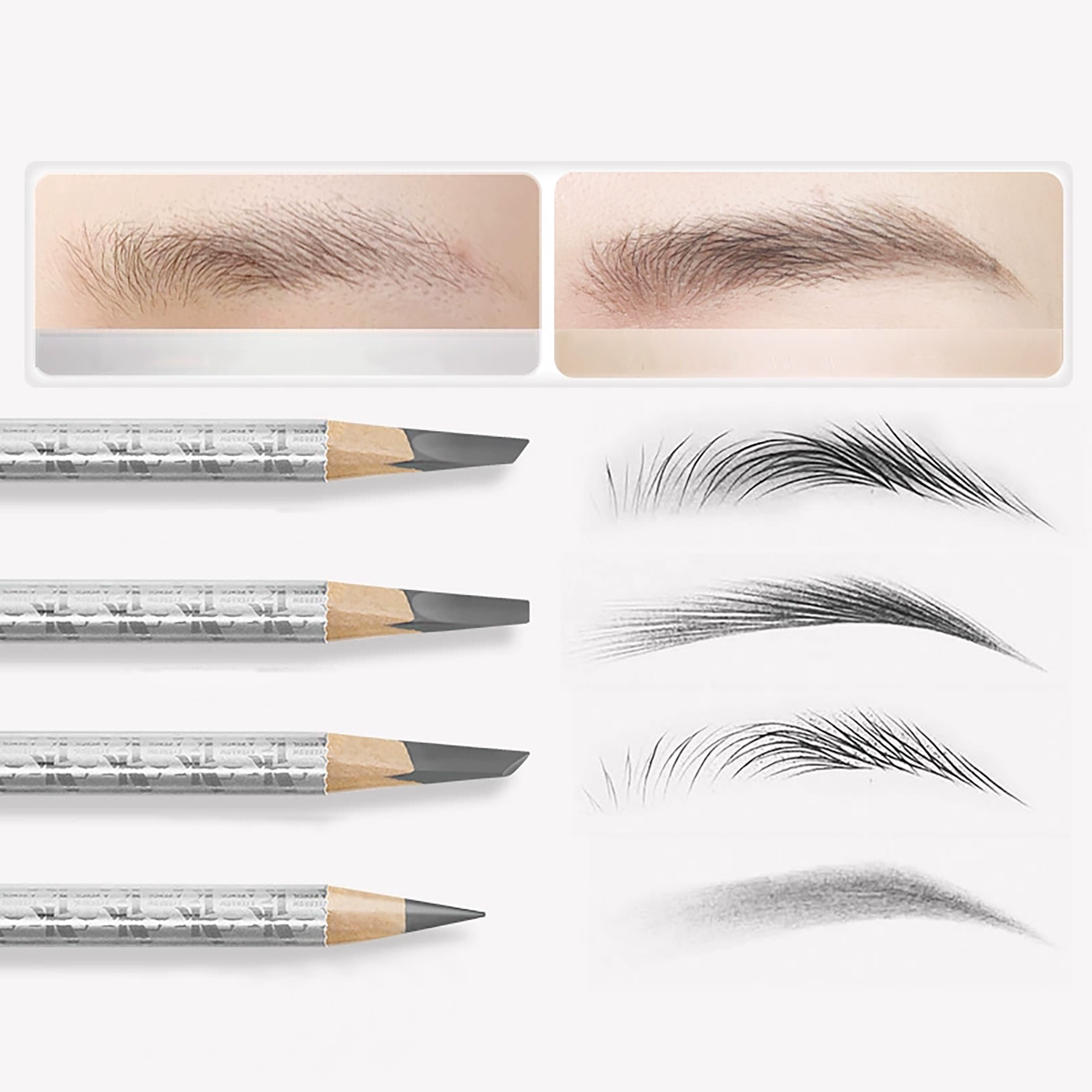 COSMELLA Precision Brow Pencil, Ultra-Fine Tip for Natural Hair-Like Strokes
