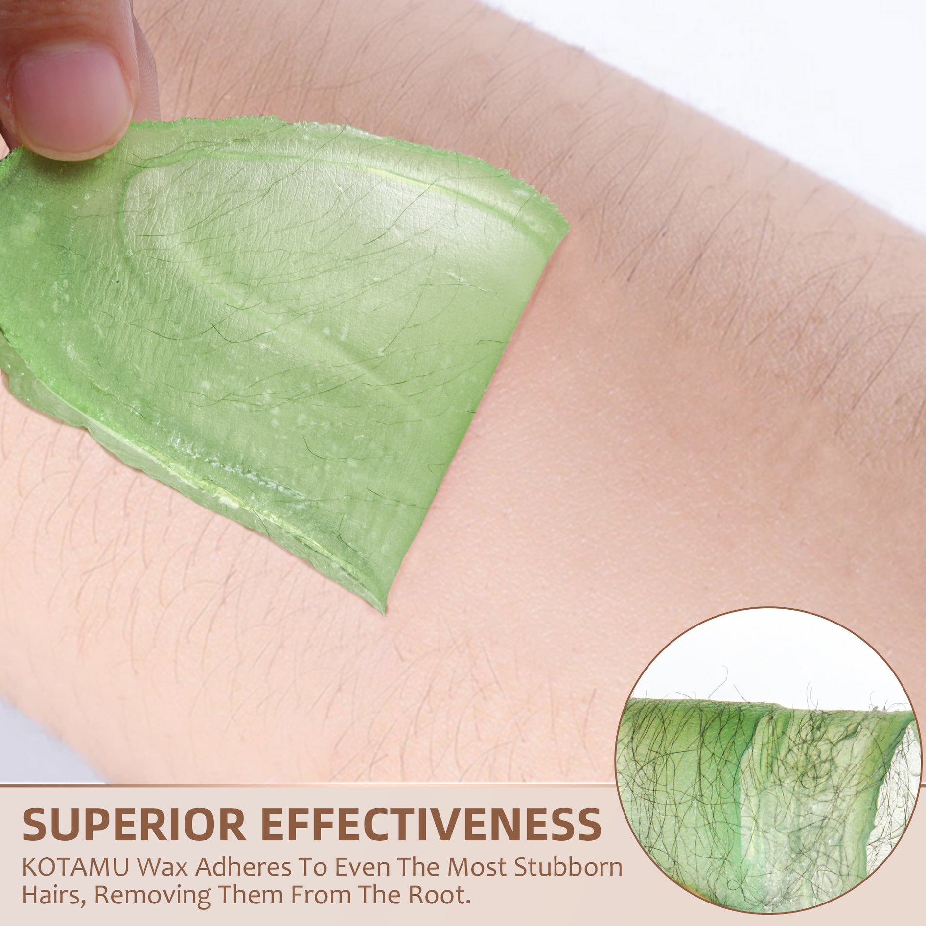 KOTAMU Waxing Beads for Women & Men, 2.5lb Hard Wax Beads for Hair Removal, Aloe Vera Wax Beans for Sensitive Skin,Arm,Leg,Thick,Stubborn Hair