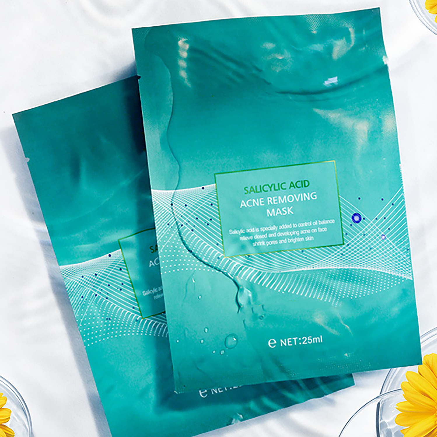COSMELLA Hydra-Glow Sheet Mask, Revitalizing Facial Mask with Hyaluronic Acid & Aloe Vera