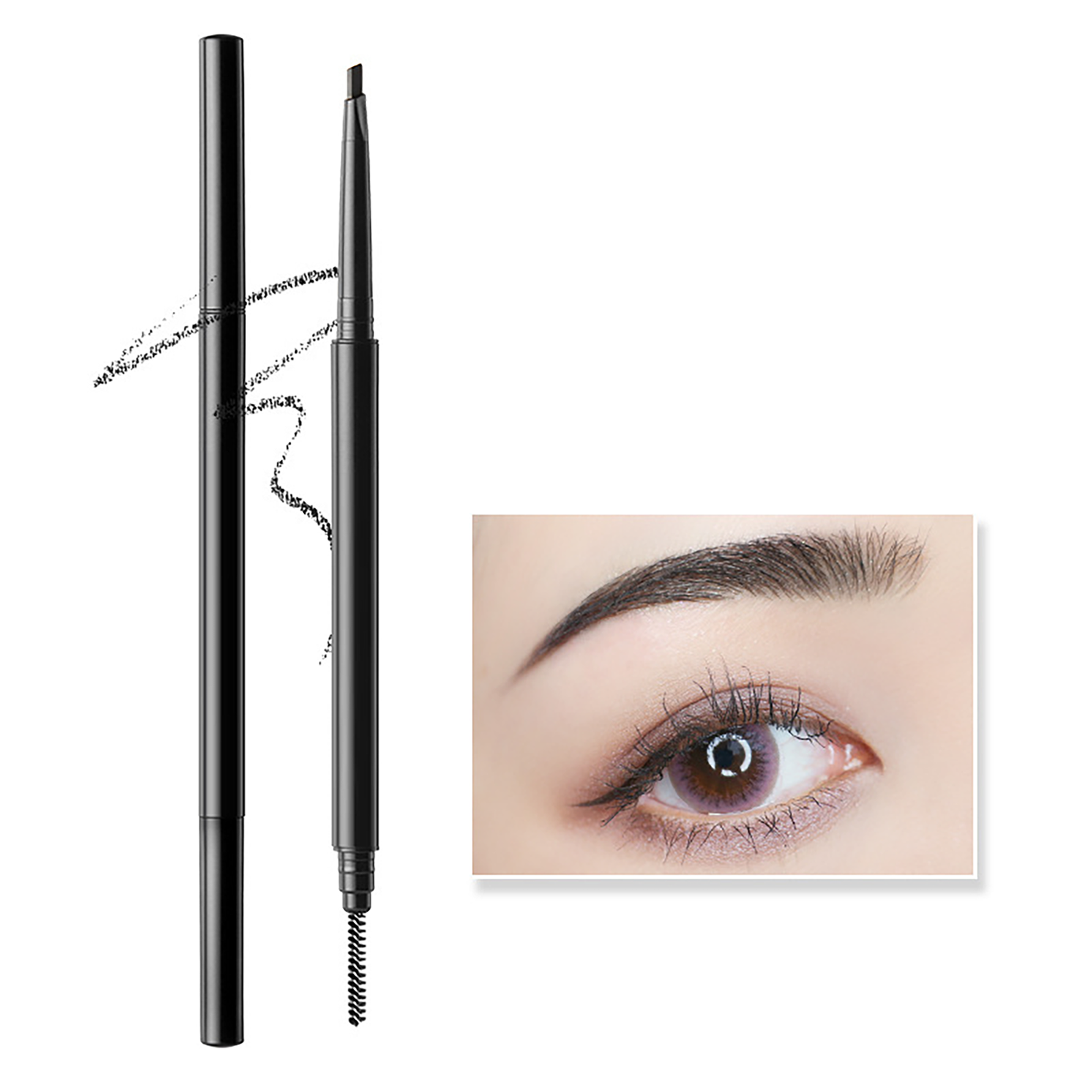 ILANSLEY Natural Brow Pencil, Ultra-Fine Eyebrow Definer with Castor Oil