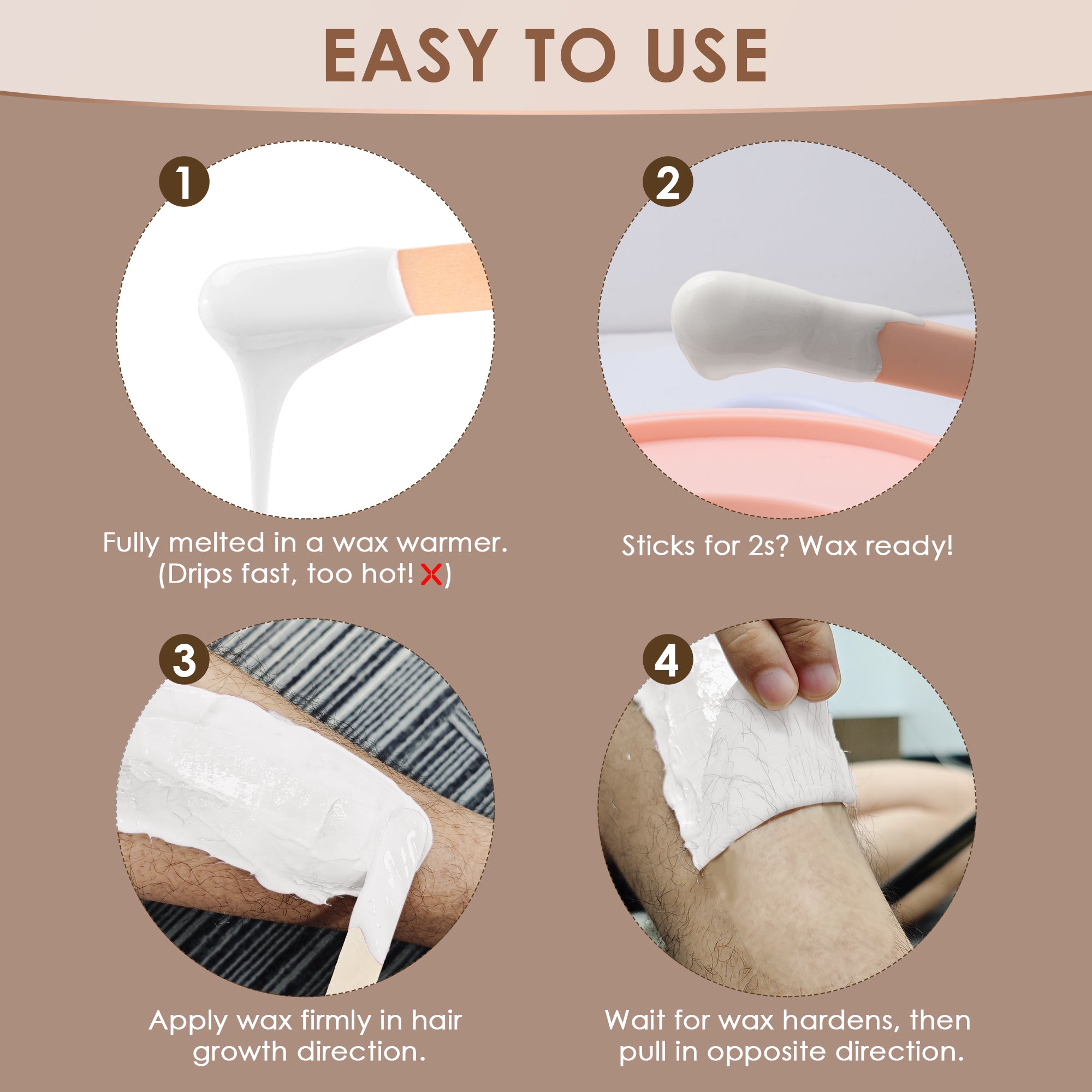 KOTAMU White Hard Wax Beads for Women & Men Hair Removal 2.5lb Refill Waxing Beads Target Thick & Thin Hair