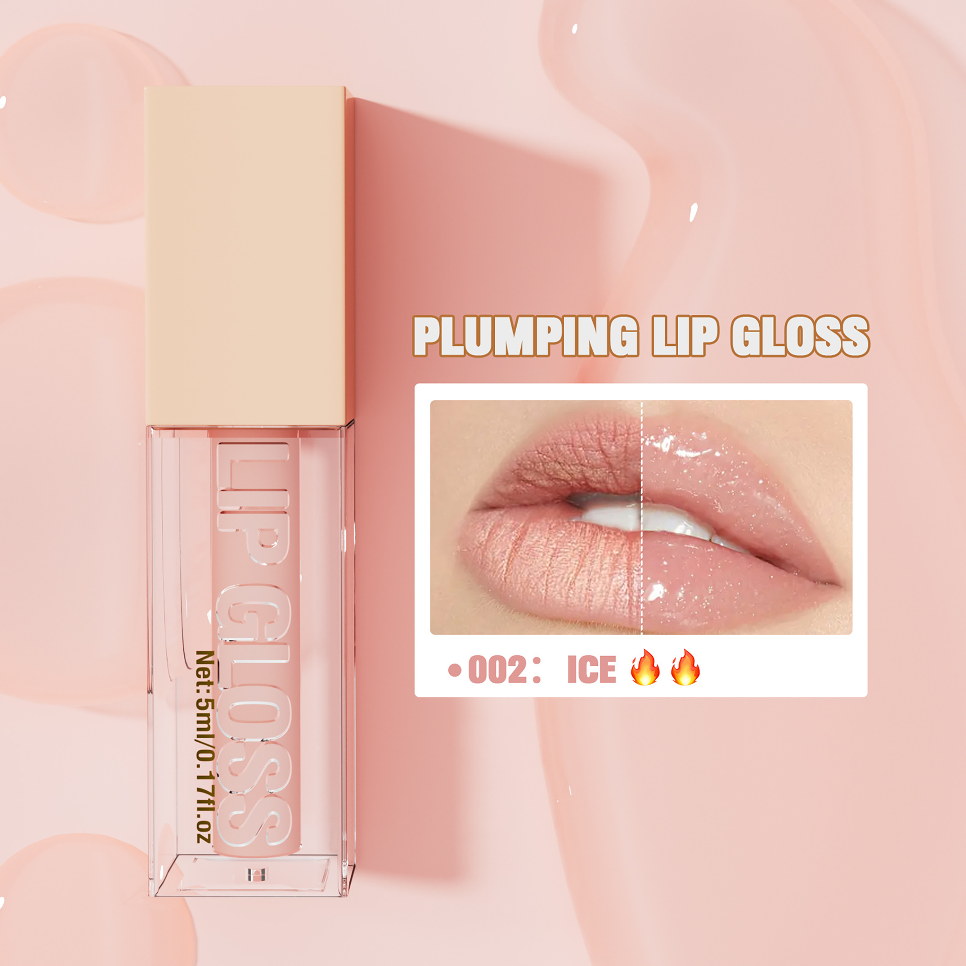 ILANSLEY Nourishing Lip Gloss, Hydrating Shine with Jojoba Oil & Vitamin E