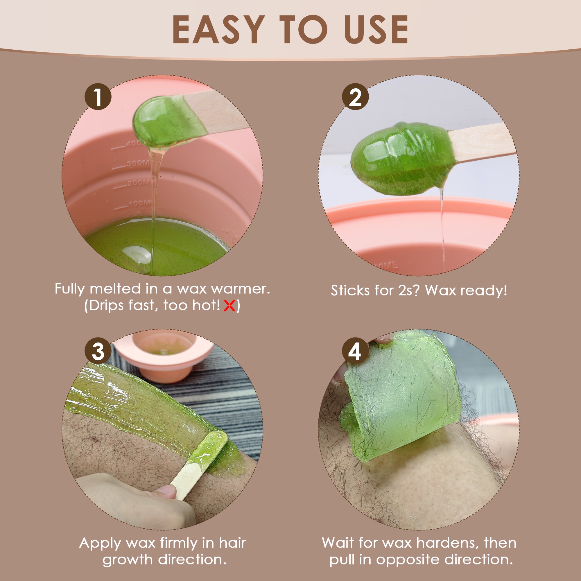 KOTAMU Waxing Beads for Women & Men, 2.5lb Hard Wax Beads for Hair Removal, Aloe Vera Wax Beans for Sensitive Skin,Arm,Leg,Thick,Stubborn Hair