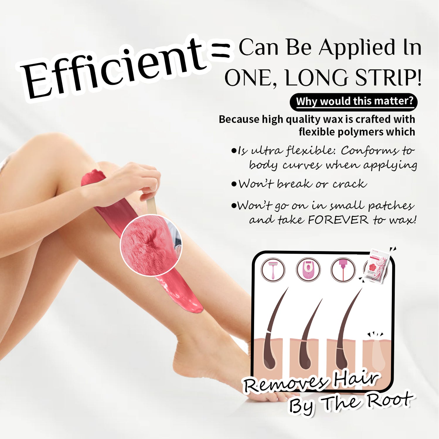 KOTAMU Wax Kit Pink Digital Hair Removal Waxing Kit for Face, Eyebrow, Body, Brazilian, Bikini, Sensitive Skin Wax Machine for Home Salon