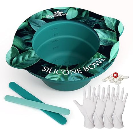 Lifestance Removable Silicone Wax Pot Liner, Anti-Scalding Foldable Silicone Wax Warmer Bowl & Reusable Wax Sticks