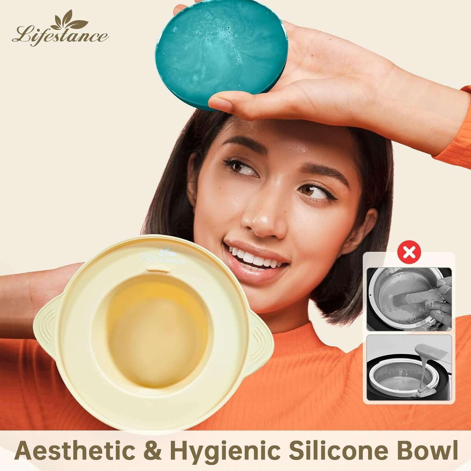 Lifestance Premium Waxing Kit - Silicone Pot Display