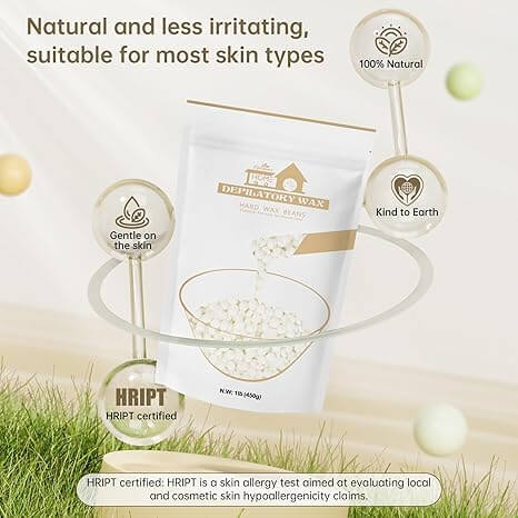 Lifestance Pearl White Waxing Beads, 1lb Unscented Coarse Hair Removal Wax Beans for Face, Eyebrow, Brazilian Bikini, Sensitive Skin at Home for Women and Men