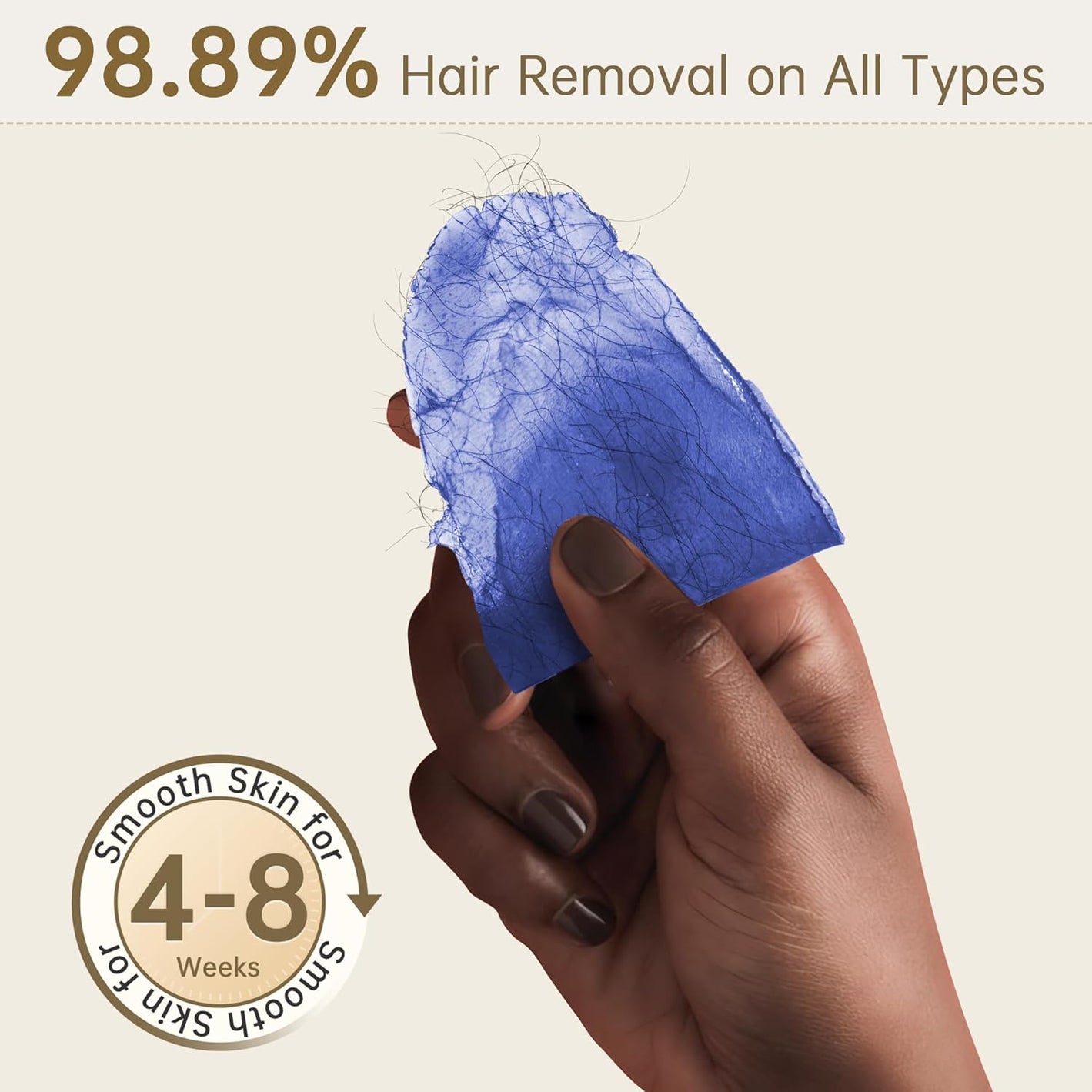 Lifestance Wax Beads Set, 4 Kinds of Waxing Beads, Hard Wax Beans with 44 Items Silicone Spatulas, Perfect for Any Wax Warmers, Wax Beads for Hair Removal for Eyebrow, Face, Body