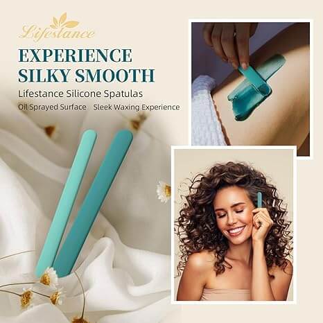 Lifestance Removable Silicone Wax Pot Liner, Anti-Scalding Foldable Silicone Wax Warmer Bowl & Reusable Wax Sticks