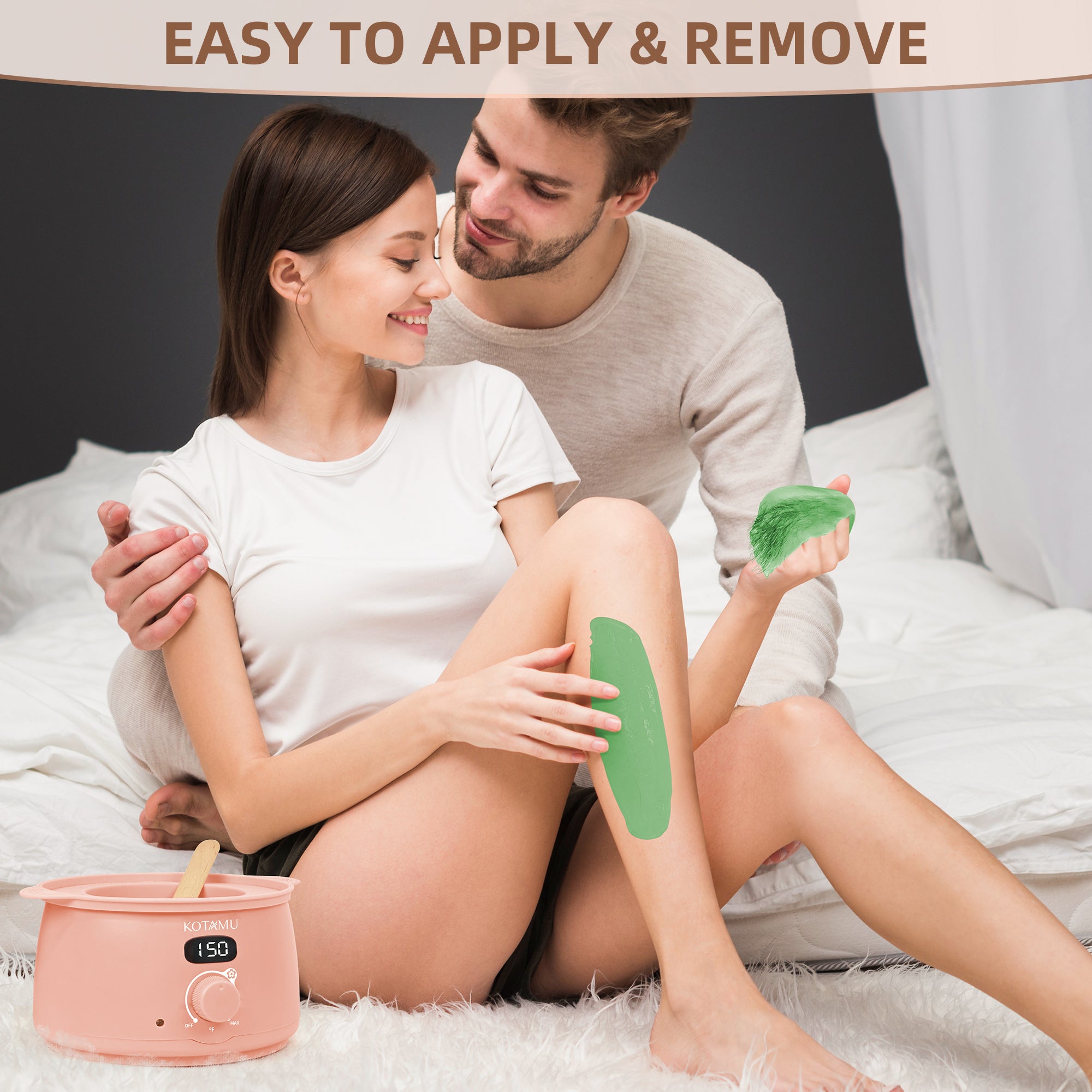 KOTAMU Waxing Beads for Women & Men, 2.5lb Hard Wax Beads for Hair Removal, Aloe Vera Wax Beans for Sensitive Skin,Arm,Leg,Thick,Stubborn Hair