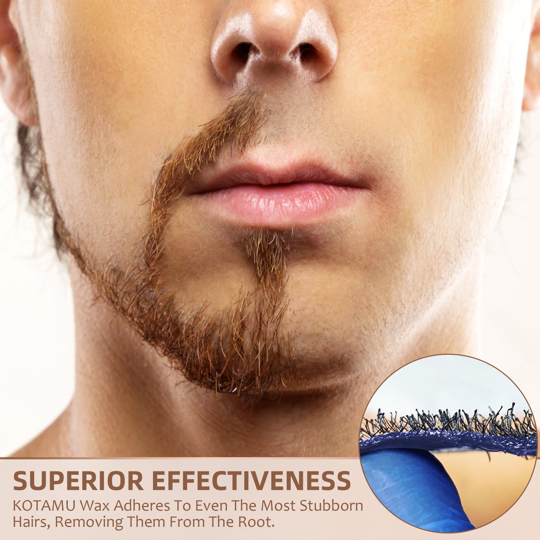 KOTAMU White Waxing Kit for Women & Men, Professional Wax Kit for Hair Removal, Digital Wax Pot for Thick Coarse Fine Fuzzy Hair & Sensitive Skin