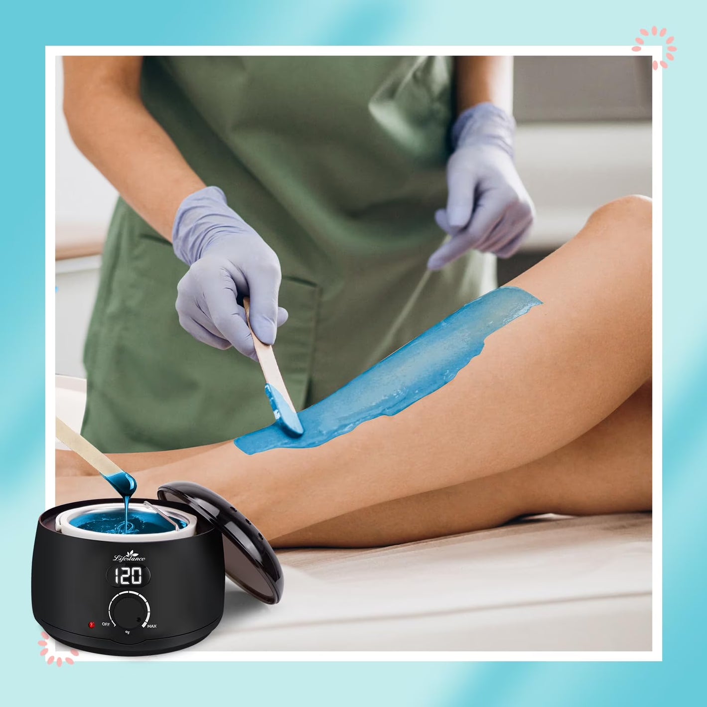 Lifestance Professional Wax Pot Warmer, 500ml 14oz LCD Digital Wax Melt Machine for Women & Men at Home Hair Removal - Black