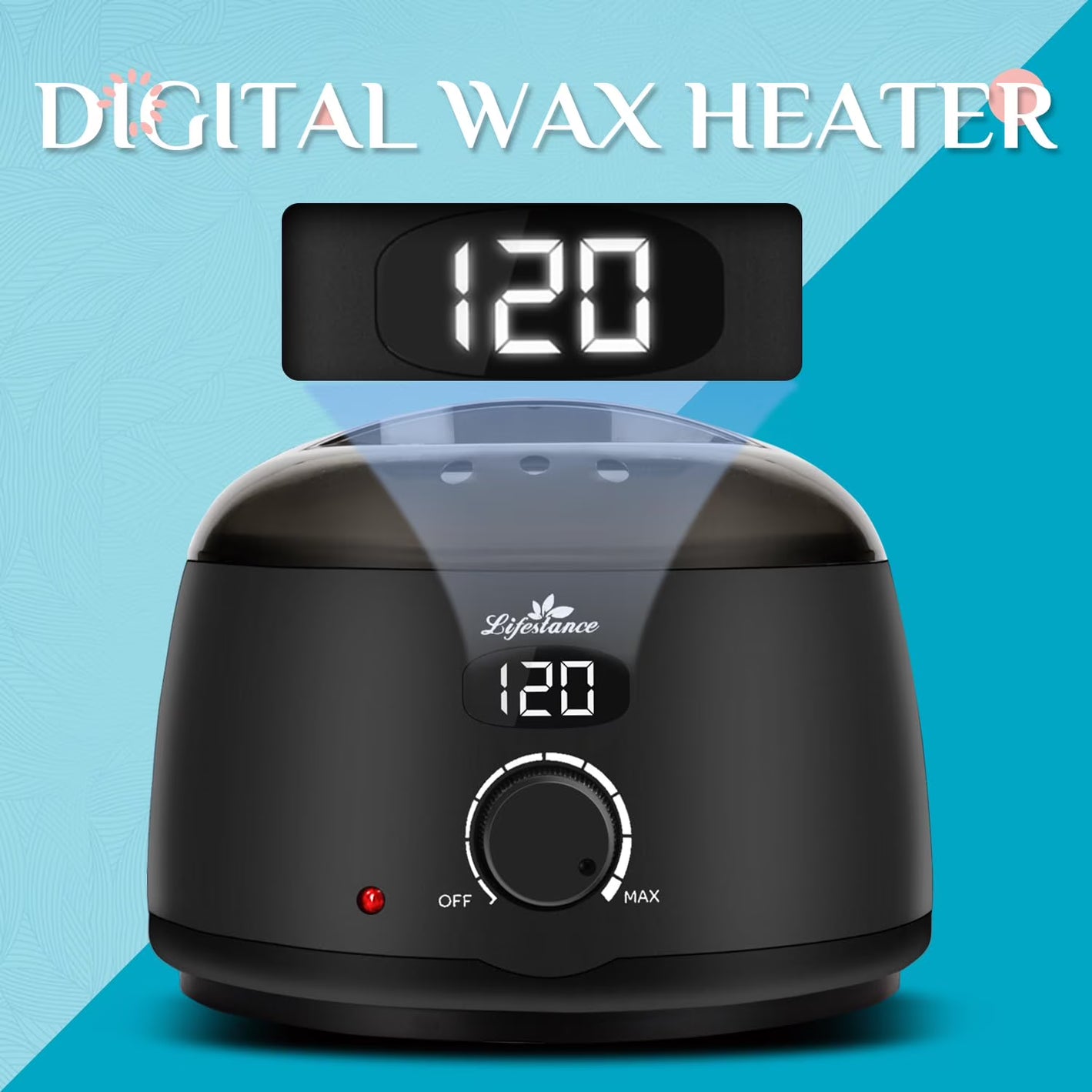 Lifestance Professional Wax Pot Warmer, 500ml 14oz LCD Digital Wax Melt Machine for Women & Men at Home Hair Removal - Black