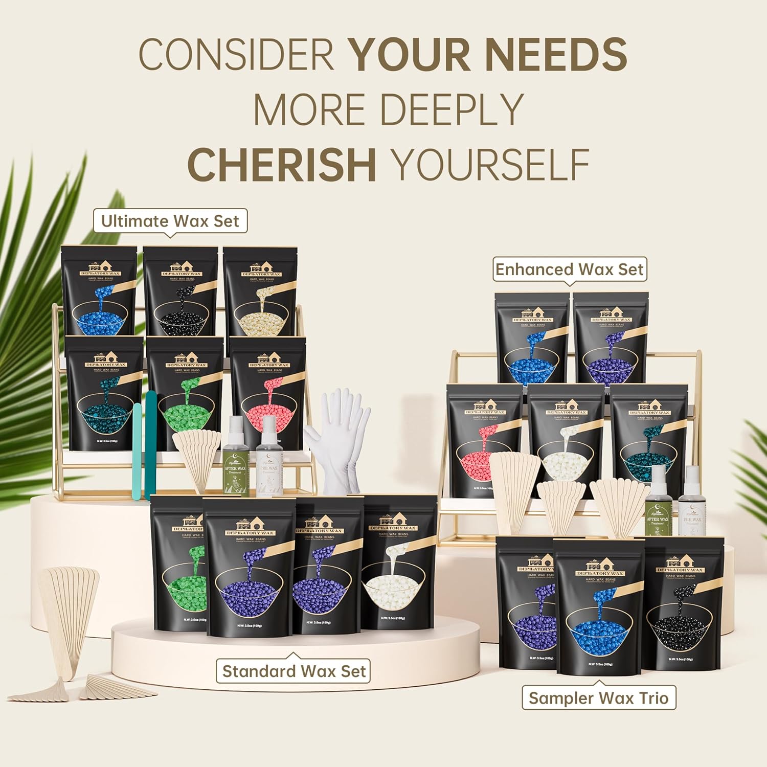 Lifestance Wax Beads, 3 Packs Waxing Beads, Hard Wax Beads (Lavender & Chamomile & Blackberry) Perfect for Any Wax Warmers, Wax Beads for Hair Removal for Whole Body, Bikini, Underarm, Arm, Legs