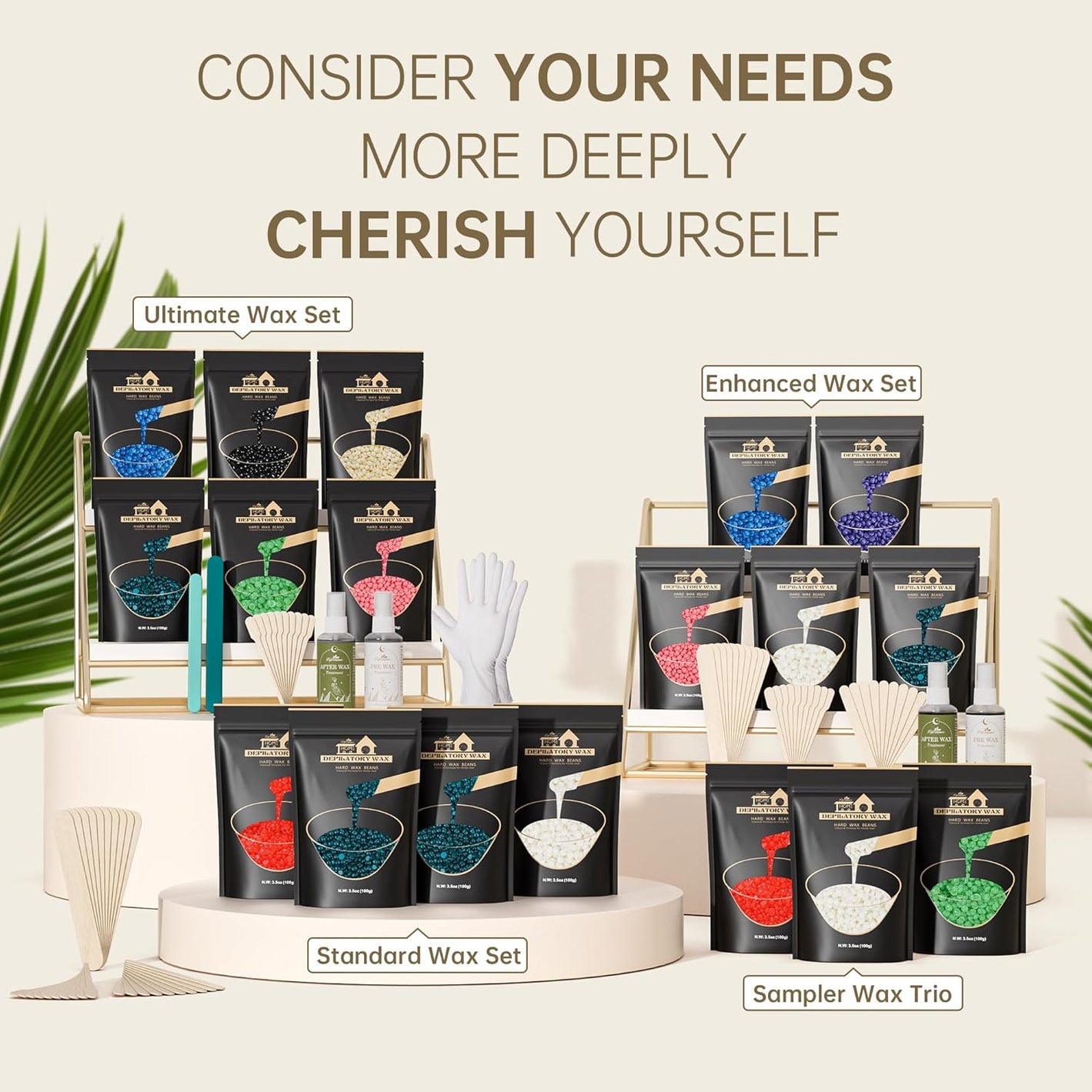 Lifestance Wax Beads, 3 Packs Waxing Beads, Hard Wax Beads with Aloe & Pearl-White & Strawberry, Perfect for Any Wax Warmers, Wax Beads for Hair Removal for Brazilian Bikini, Armpit, Face, Eyebrow