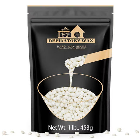 Lifestance Pearl White Waxing Beads, 1lb Unscented Coarse Hair Removal Wax Beans for Face, Eyebrow, Brazilian Bikini, Sensitive Skin at Home for Women and Men