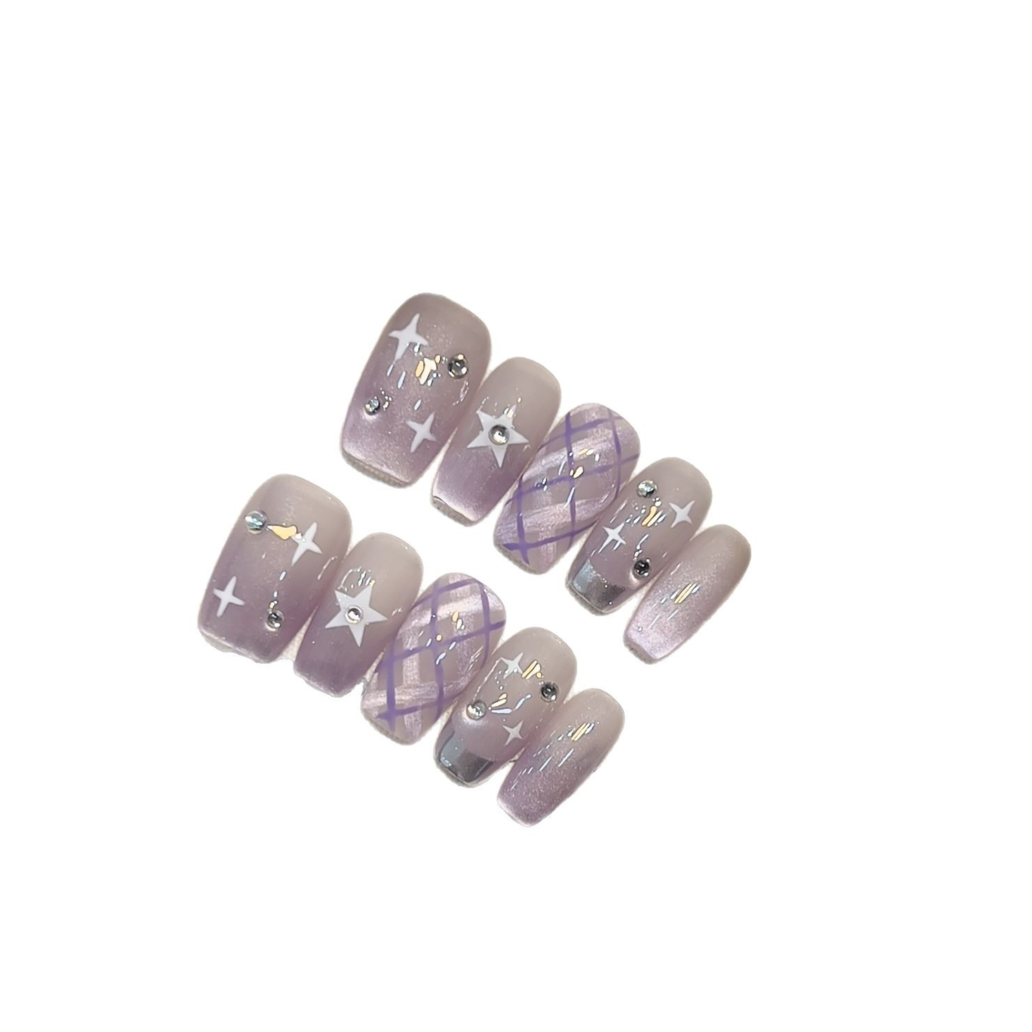 POT WARMER Salon-Quality Press-On Nails - Reusable Fake Nails with Gel Shine