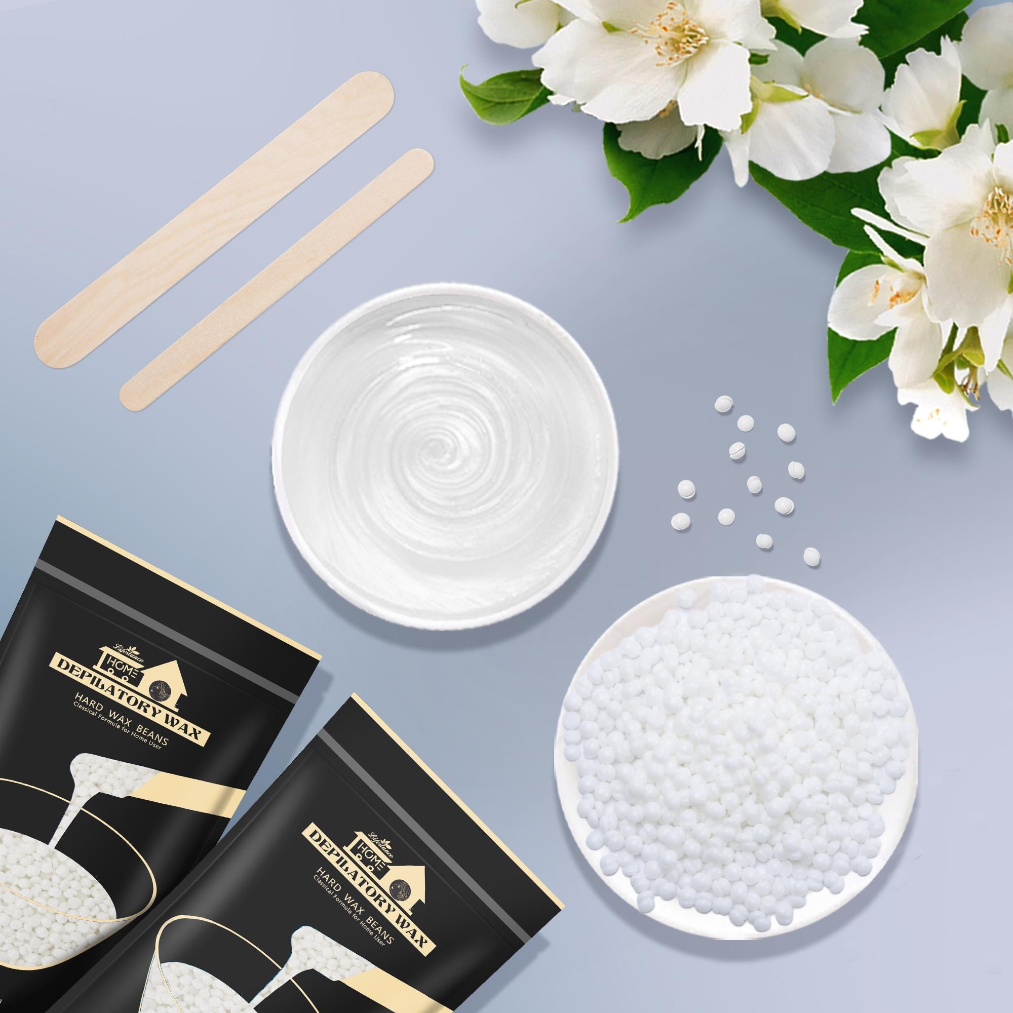 Lifestance Waxing Kit- L2 Digital Wax Warmer Hair Removal Machine- 4 Packs of Wax Beads(14.1 oz total) with 42 Items- Wax Pots Professional for All Hair Types- Eyebrow- Facial- Bikini