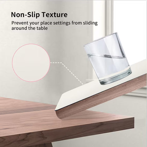 Lifestance Faux Leather Placemats Set of 6, Waterproof Heat Resistant Non Slip Dining Table Mats, 17x12 inch Rectangle Ivory White, Indoor Outdoor Use