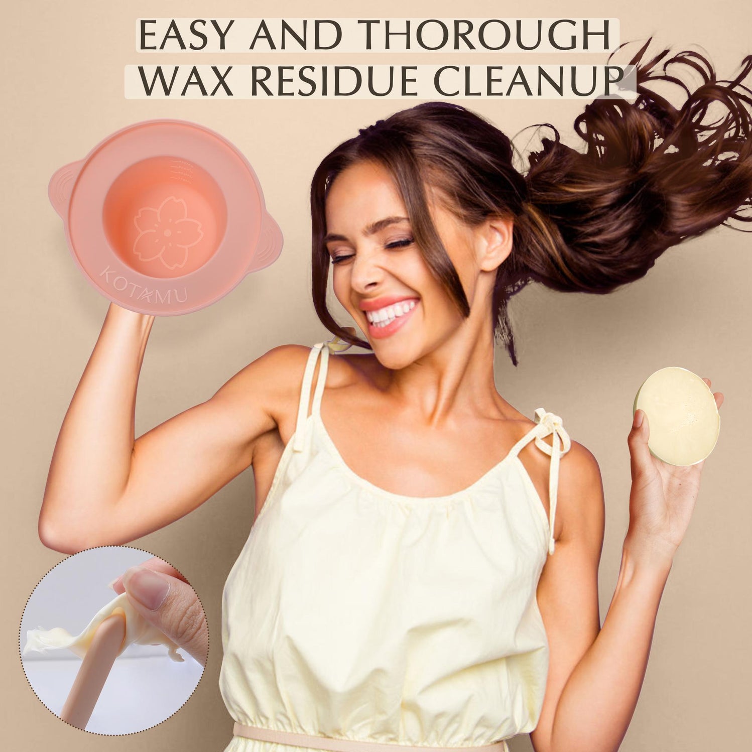 KOTAMU Wax Kit, Waxing Kit for Women Men Hair Removal, Digital Wax Machine for Face Eyebrow Bikini Brazilian Leg Body &Sensitive Skin, Pink Hard Wax Kit With Wax Pot & 44 Accessories for Home Salon