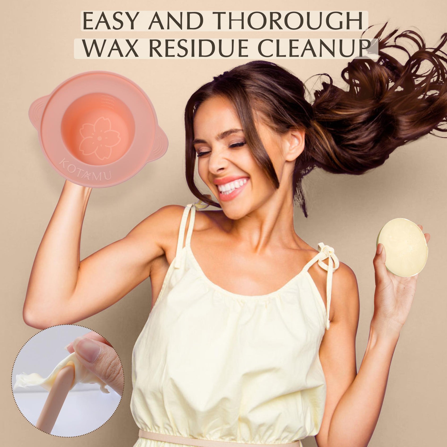 KOTAMU Wax Kit, Waxing Kit for Women Men Hair Removal, Digital Wax Machine for Face Eyebrow Bikini Brazilian Leg Body &Sensitive Skin, Pink Hard Wax Kit With Wax Pot & 44 Accessories for Home Salon