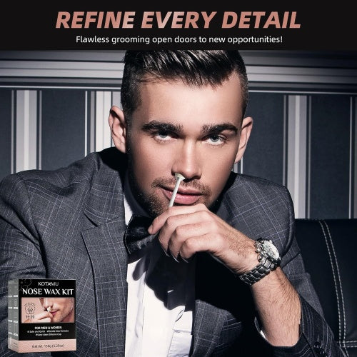 KOTAMU Nose Wax Kit for Sensitive Delicate Skin Ear Hair Removal, at Home Nostril Waxing Kit