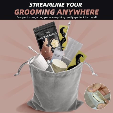 KOTAMU Nose Wax Kit for Sensitive Delicate Skin Ear Hair Removal, at Home Nostril Waxing Kit