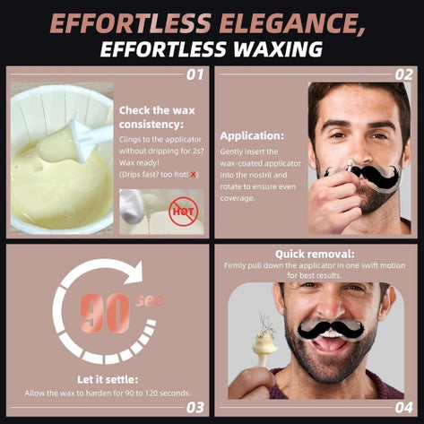 KOTAMU Nose Wax Kit for Sensitive Delicate Skin Ear Hair Removal, at Home Nostril Waxing Kit