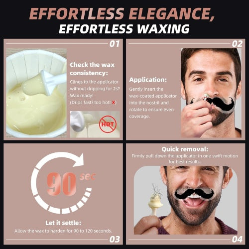 KOTAMU Nose Wax Kit for Sensitive Delicate Skin Ear Hair Removal, at Home Nostril Waxing Kit