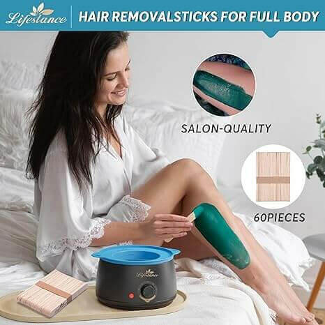 Lifestance 6" Large Disposable Wax Sticks - 60 Pack, 0.7lb - Salon-quality Hair Removal