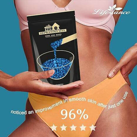 Blue Wax Refill for Hair Removal - Lifestance Depilatory Wax Beads
