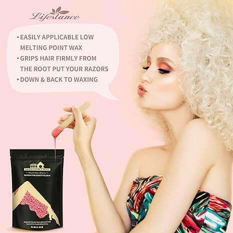 Professional Pink Rose Wax Refill by Lifestance - Hair Removal Solution