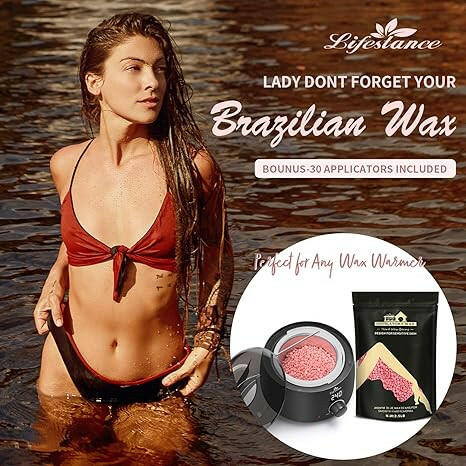 Lifestance Depilatory Wax Beads: 2.5lb Pink Rose Wax Refill - Hair Removal Essential